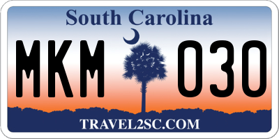 SC license plate MKM030