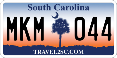 SC license plate MKM044
