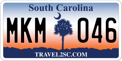 SC license plate MKM046