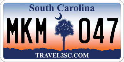 SC license plate MKM047
