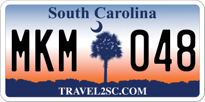 SC license plate MKM048
