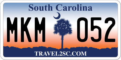SC license plate MKM052