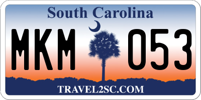 SC license plate MKM053
