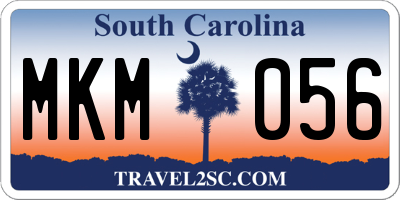 SC license plate MKM056