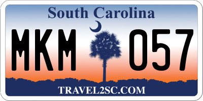 SC license plate MKM057