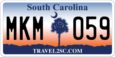SC license plate MKM059
