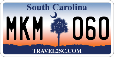 SC license plate MKM060
