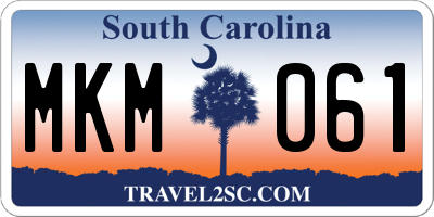 SC license plate MKM061