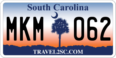 SC license plate MKM062