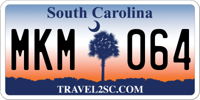 SC license plate MKM064