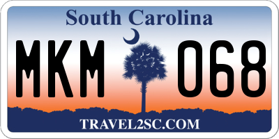 SC license plate MKM068