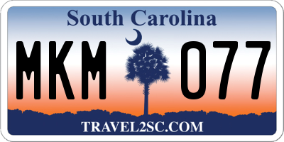 SC license plate MKM077