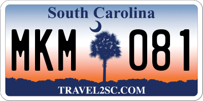 SC license plate MKM081