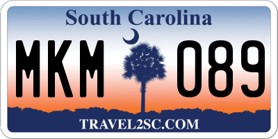 SC license plate MKM089