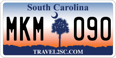 SC license plate MKM090