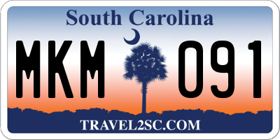 SC license plate MKM091