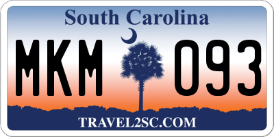 SC license plate MKM093