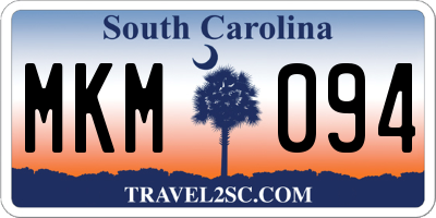 SC license plate MKM094