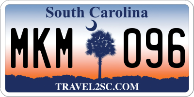 SC license plate MKM096