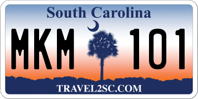 SC license plate MKM101