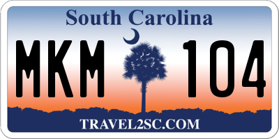 SC license plate MKM104