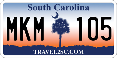 SC license plate MKM105