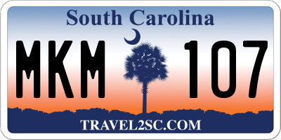 SC license plate MKM107