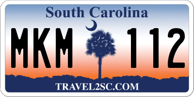 SC license plate MKM112