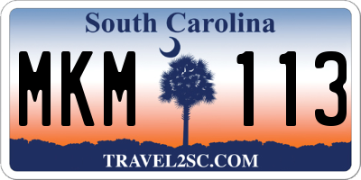 SC license plate MKM113