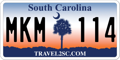 SC license plate MKM114
