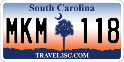 SC license plate MKM118