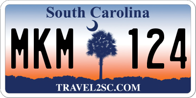 SC license plate MKM124