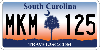 SC license plate MKM125