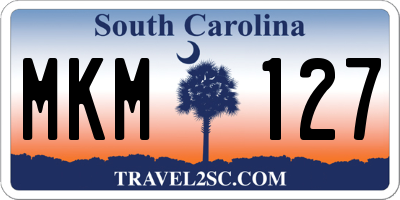 SC license plate MKM127