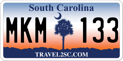 SC license plate MKM133