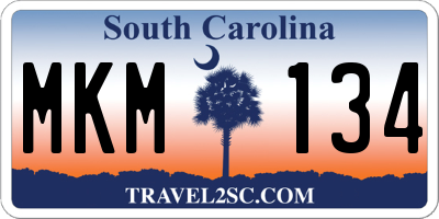 SC license plate MKM134