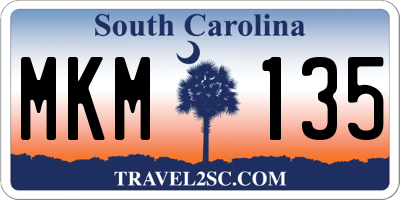SC license plate MKM135