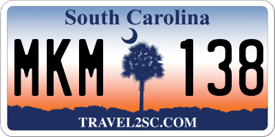 SC license plate MKM138
