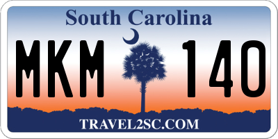 SC license plate MKM140
