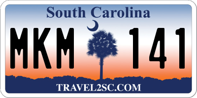 SC license plate MKM141