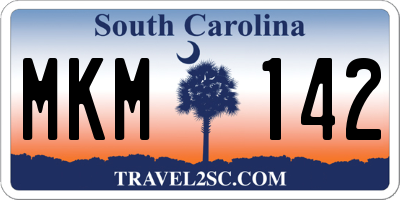 SC license plate MKM142