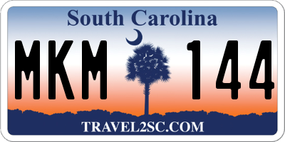 SC license plate MKM144