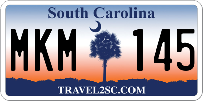 SC license plate MKM145