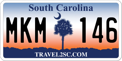SC license plate MKM146