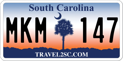 SC license plate MKM147