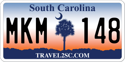 SC license plate MKM148