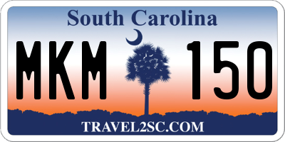 SC license plate MKM150