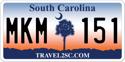 SC license plate MKM151