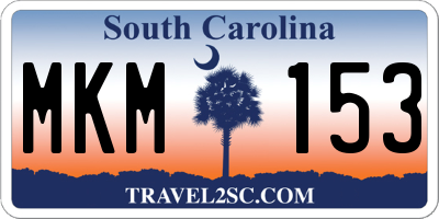 SC license plate MKM153