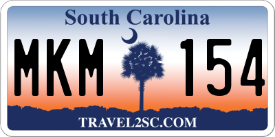 SC license plate MKM154
